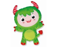 Foil balloon 24" FX - Little Monster (green),  unpacked (flat)
